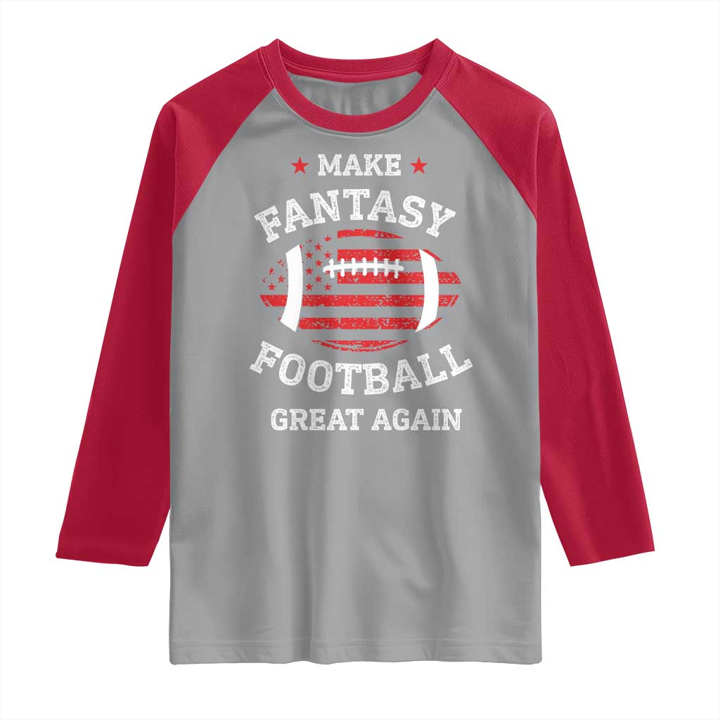Funny Make Fantasy Football Great Again Raglan Shirt - Wonder Print Shop