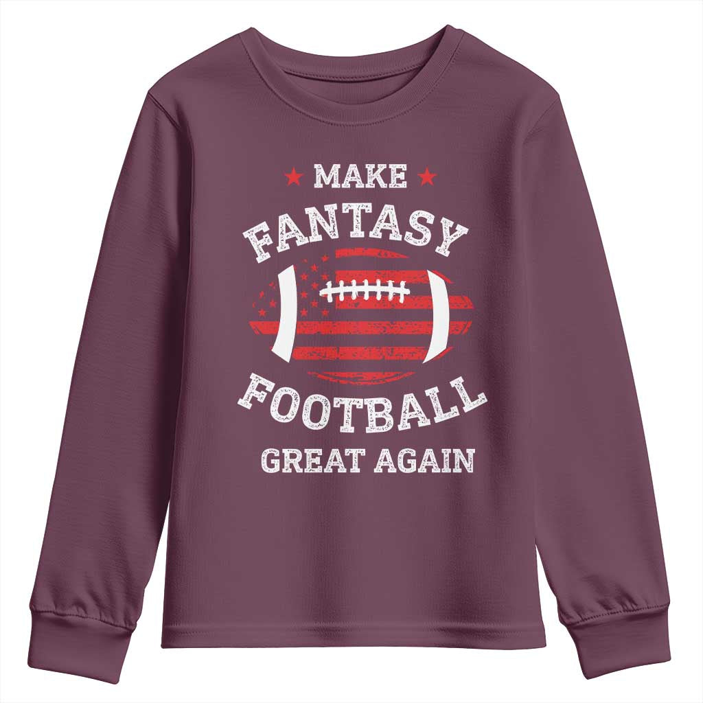Funny Make Fantasy Football Great Again Youth Sweatshirt - Wonder Print Shop