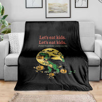 Grammar English Teacher Throw Blanket Funny Halloween Dinosaurs Pumpkin Punctuation Saves Lives