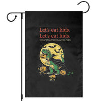 Grammar English Teacher Garden Flag Funny Halloween Dinosaurs Pumpkin Punctuation Saves Lives