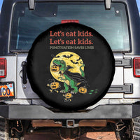 Grammar English Teacher Spare Tire Cover Funny Halloween Dinosaurs Pumpkin Punctuation Saves Lives