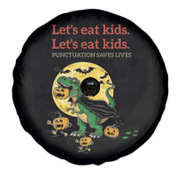 Grammar English Teacher Spare Tire Cover Funny Halloween Dinosaurs Pumpkin Punctuation Saves Lives