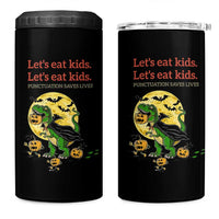 Grammar English Teacher 4 in 1 Can Cooler Tumbler Funny Halloween Dinosaurs Pumpkin Punctuation Saves Lives
