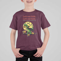 Grammar English Teacher T Shirt For Kid Funny Halloween Dinosaurs Pumpkin Punctuation Saves Lives