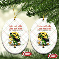 Grammar English Teacher Ceramic Ornament Funny Halloween Dinosaurs Pumpkin Punctuation Saves Lives