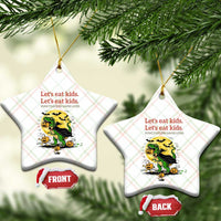 Grammar English Teacher Ceramic Ornament Funny Halloween Dinosaurs Pumpkin Punctuation Saves Lives