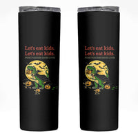 Grammar English Teacher Skinny Tumbler Funny Halloween Dinosaurs Pumpkin Punctuation Saves Lives