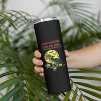 Grammar English Teacher Skinny Tumbler Funny Halloween Dinosaurs Pumpkin Punctuation Saves Lives