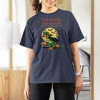 Grammar English Teacher T Shirt For Women Funny Halloween Dinosaurs Pumpkin Punctuation Saves Lives