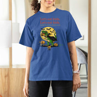 Grammar English Teacher T Shirt For Women Funny Halloween Dinosaurs Pumpkin Punctuation Saves Lives