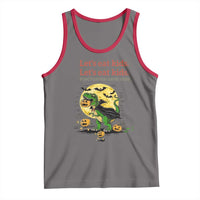 Grammar English Teacher Tank Top Funny Halloween Dinosaurs Pumpkin Punctuation Saves Lives
