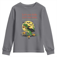 Grammar English Teacher Youth Sweatshirt Funny Halloween Dinosaurs Pumpkin Punctuation Saves Lives