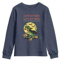 Grammar English Teacher Youth Sweatshirt Funny Halloween Dinosaurs Pumpkin Punctuation Saves Lives