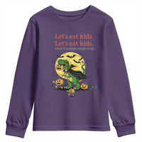 Grammar English Teacher Youth Sweatshirt Funny Halloween Dinosaurs Pumpkin Punctuation Saves Lives