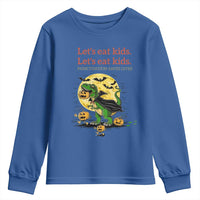 Grammar English Teacher Youth Sweatshirt Funny Halloween Dinosaurs Pumpkin Punctuation Saves Lives