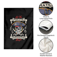 Skull Pirate Let The Pirate Shenanigans Begin Garden Flag Halloween Crossbones Freebooter
