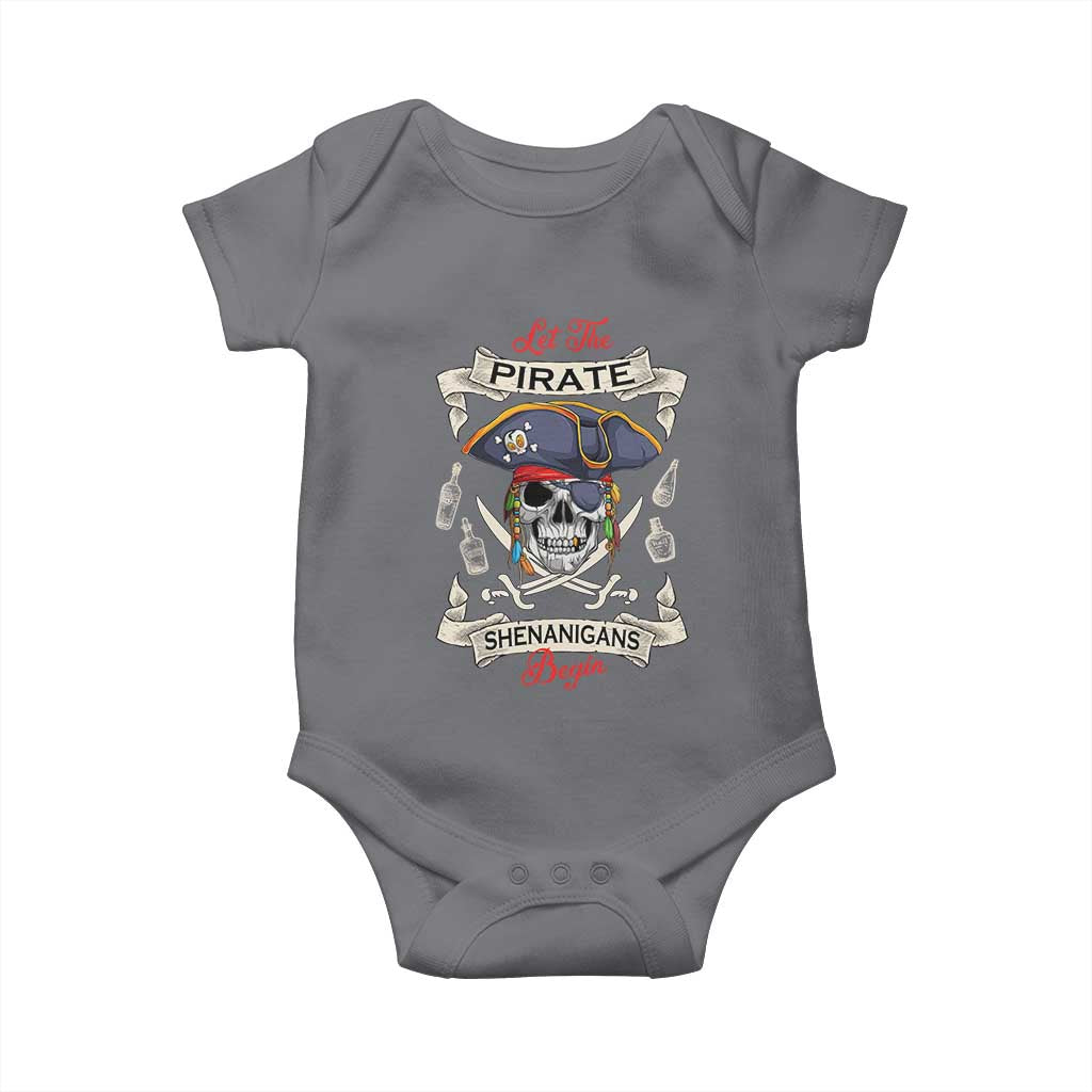 Skull Pirate Let The Pirate Shenanigans Begin Baby Onesie Halloween Crossbones Freebooter