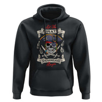 Skull Pirate Let The Pirate Shenanigans Begin Hoodie Halloween Crossbones Freebooter