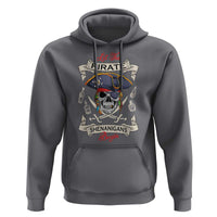 Skull Pirate Let The Pirate Shenanigans Begin Hoodie Halloween Crossbones Freebooter