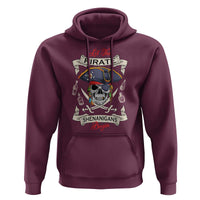 Skull Pirate Let The Pirate Shenanigans Begin Hoodie Halloween Crossbones Freebooter