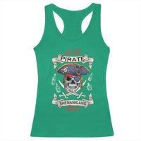 Skull Pirate Let The Pirate Shenanigans Begin Racerback Tank Top Halloween Crossbones Freebooter