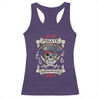 Skull Pirate Let The Pirate Shenanigans Begin Racerback Tank Top Halloween Crossbones Freebooter