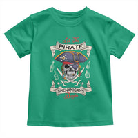 Skull Pirate Let The Pirate Shenanigans Begin Toddler T Shirt Halloween Crossbones Freebooter