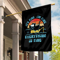 It's Fine I'm Fine Everything Is Fine Funny Cat Garden Flag Christmas Gift - Wonder Print Shop
