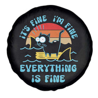 It's Fine I'm Fine Everything Is Fine Funny Cat Spare Tire Cover Christmas Gift - Wonder Print Shop