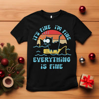 It's Fine I'm Fine Everything Is Fine Funny Cat T Shirt Christmas Gift - Wonder Print Shop