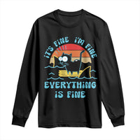 It's Fine I'm Fine Everything Is Fine Funny Cat Long Sleeve Shirt Christmas Gift - Wonder Print Shop