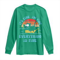 It's Fine I'm Fine Everything Is Fine Funny Cat Long Sleeve Shirt Christmas Gift - Wonder Print Shop
