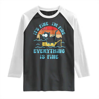 It's Fine I'm Fine Everything Is Fine Funny Cat Raglan Shirt Christmas Gift - Wonder Print Shop