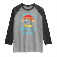 It's Fine I'm Fine Everything Is Fine Funny Cat Raglan Shirt Christmas Gift - Wonder Print Shop