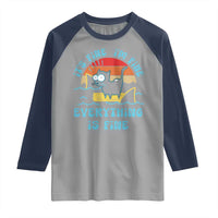 It's Fine I'm Fine Everything Is Fine Funny Cat Raglan Shirt Christmas Gift - Wonder Print Shop