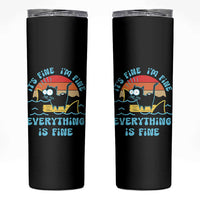 It's Fine I'm Fine Everything Is Fine Funny Cat Skinny Tumbler Christmas Gift - Wonder Print Shop