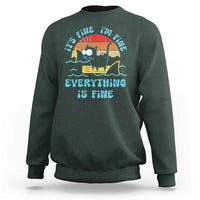 It's Fine I'm Fine Everything Is Fine Funny Cat Sweatshirt Christmas Gift - Wonder Print Shop