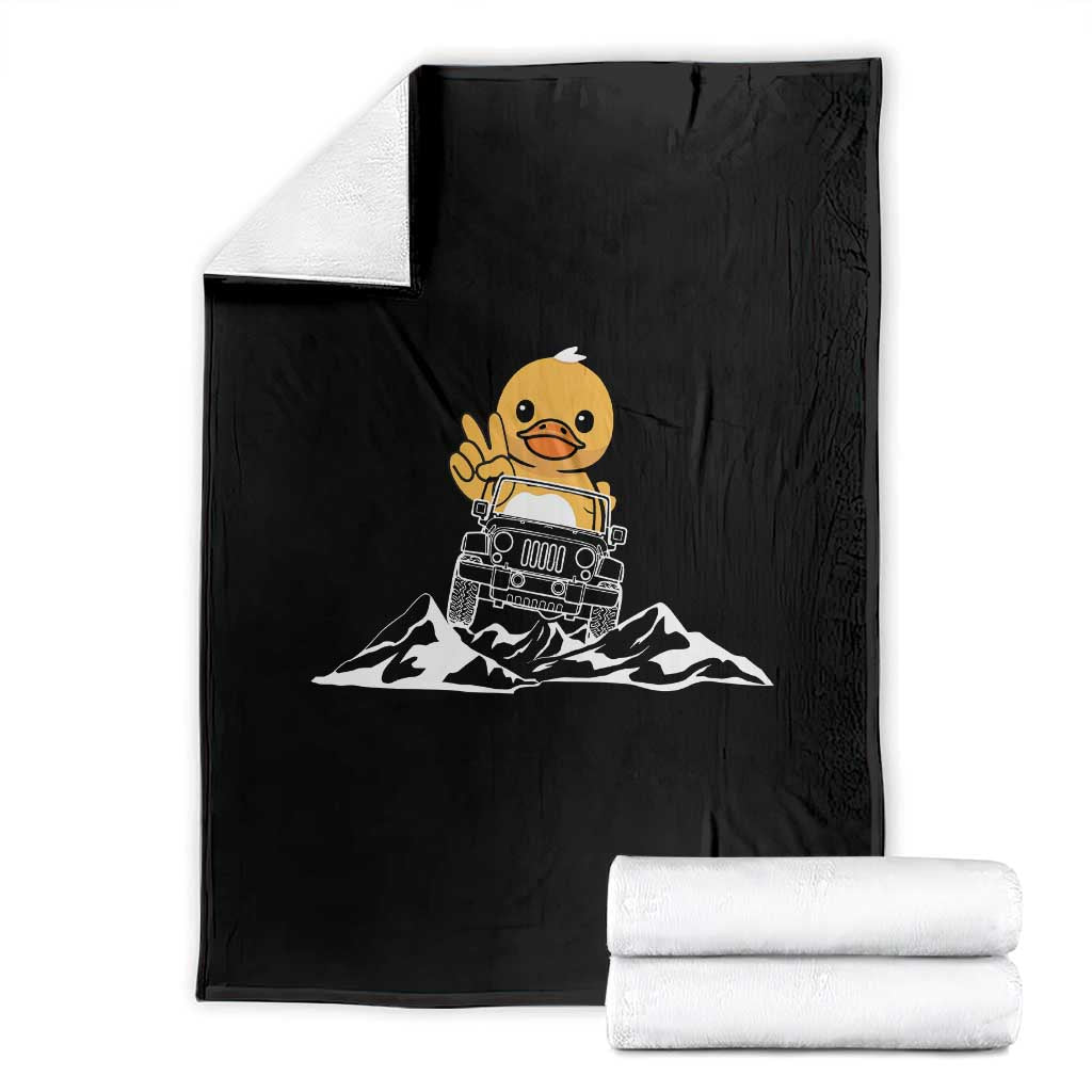 Duck Offroad Car Throw Blanket Funny Off Roading ATV Off Road
