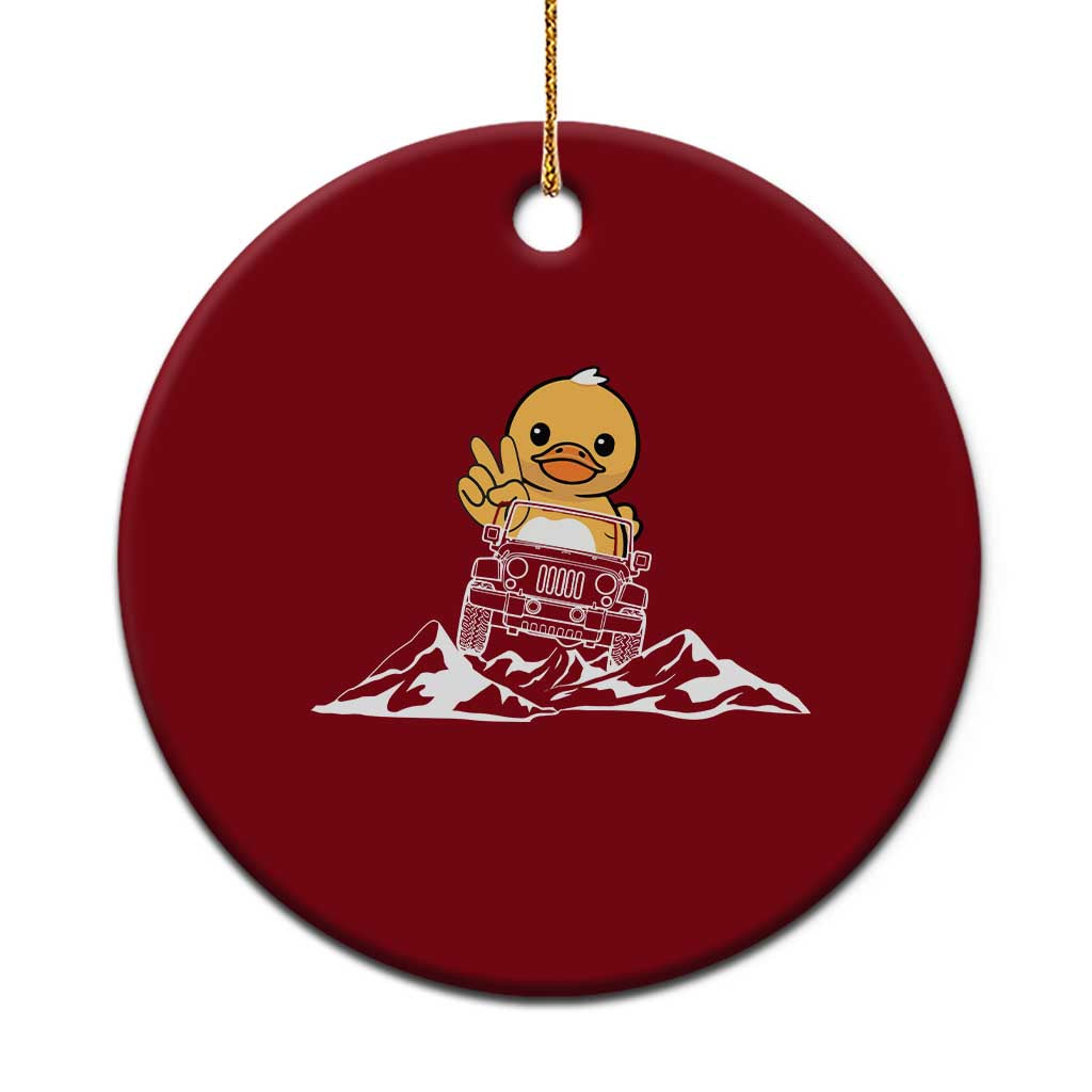 Duck Offroad Car Ceramic Ornament Funny Off Roading ATV Off Road