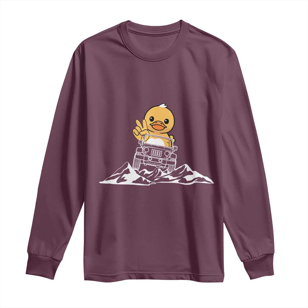 Duck Offroad Car Long Sleeve Shirt Funny Off Roading ATV Off Road