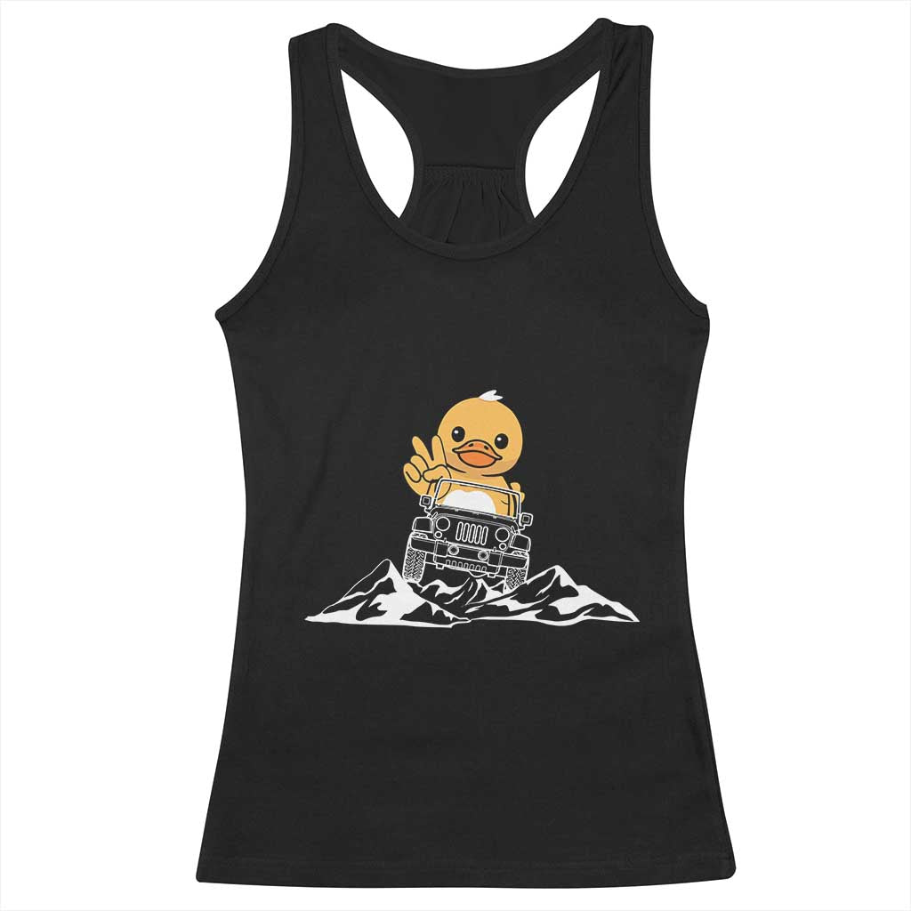 Duck Offroad Car Racerback Tank Top Funny Off Roading ATV Off Road