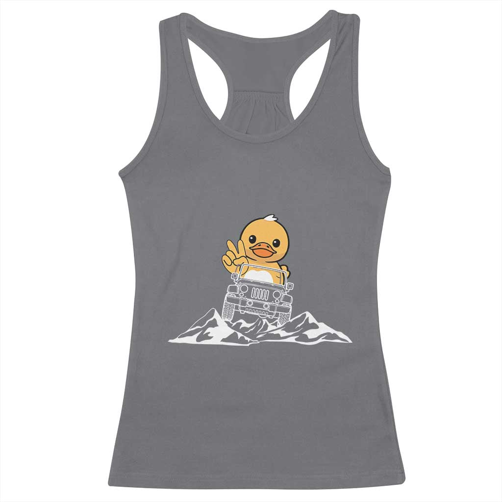 Duck Offroad Car Racerback Tank Top Funny Off Roading ATV Off Road