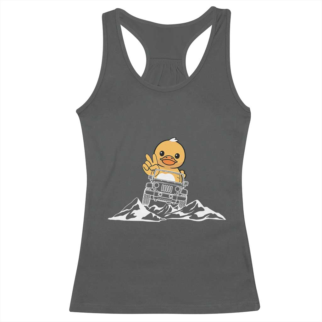 Duck Offroad Car Racerback Tank Top Funny Off Roading ATV Off Road