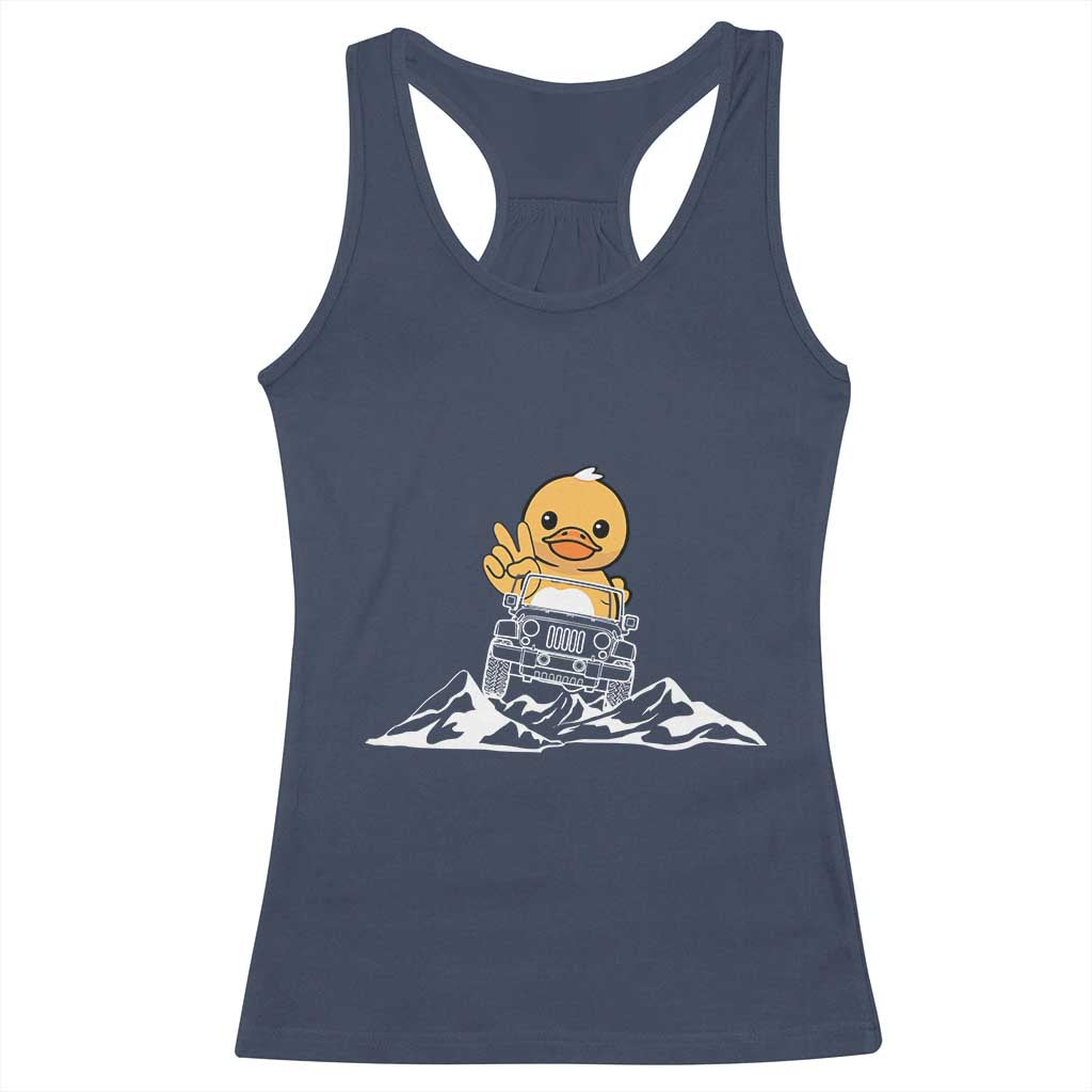 Duck Offroad Car Racerback Tank Top Funny Off Roading ATV Off Road