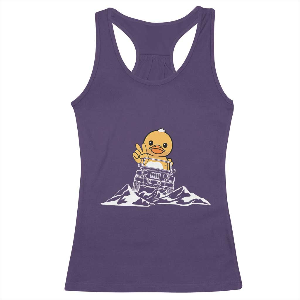 Duck Offroad Car Racerback Tank Top Funny Off Roading ATV Off Road