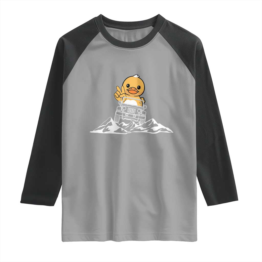 Duck Offroad Car Raglan Shirt Funny Off Roading ATV Off Road