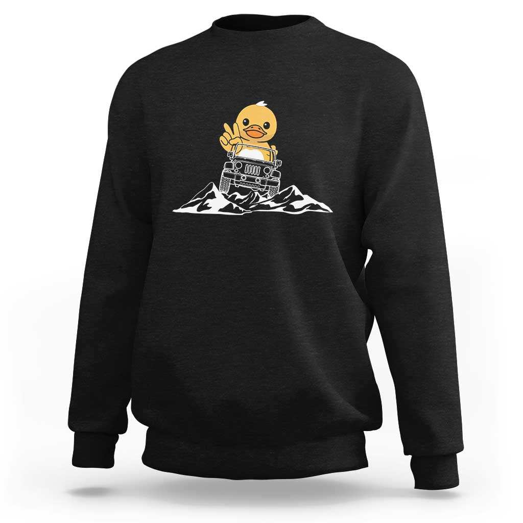 Duck Offroad Car Sweatshirt Funny Off Roading ATV Off Road