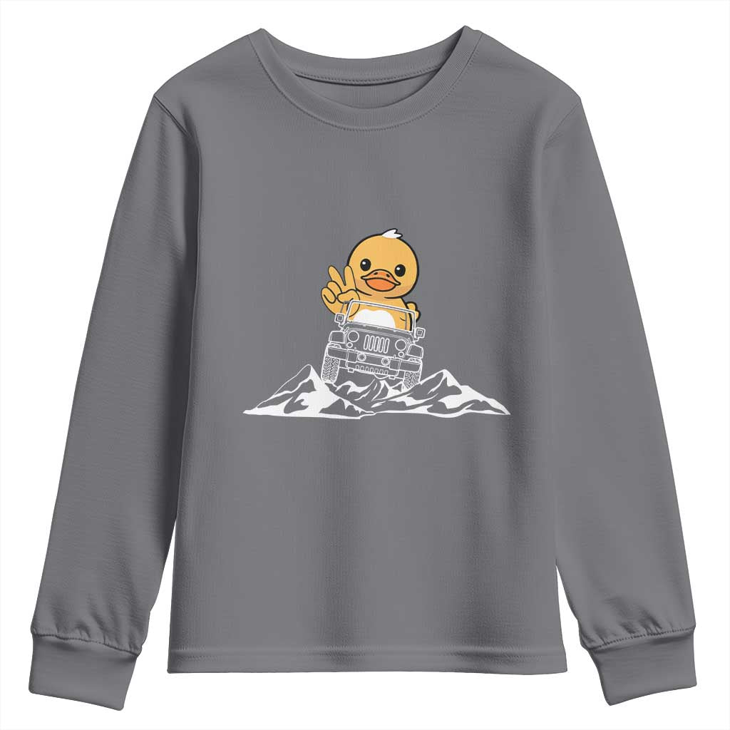 Duck Offroad Car Youth Sweatshirt Funny Off Roading ATV Off Road