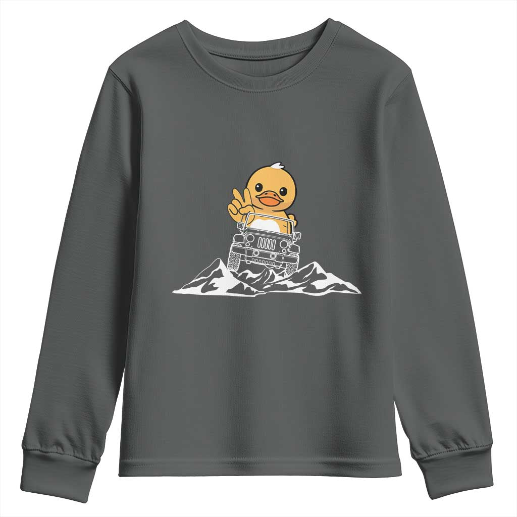 Duck Offroad Car Youth Sweatshirt Funny Off Roading ATV Off Road