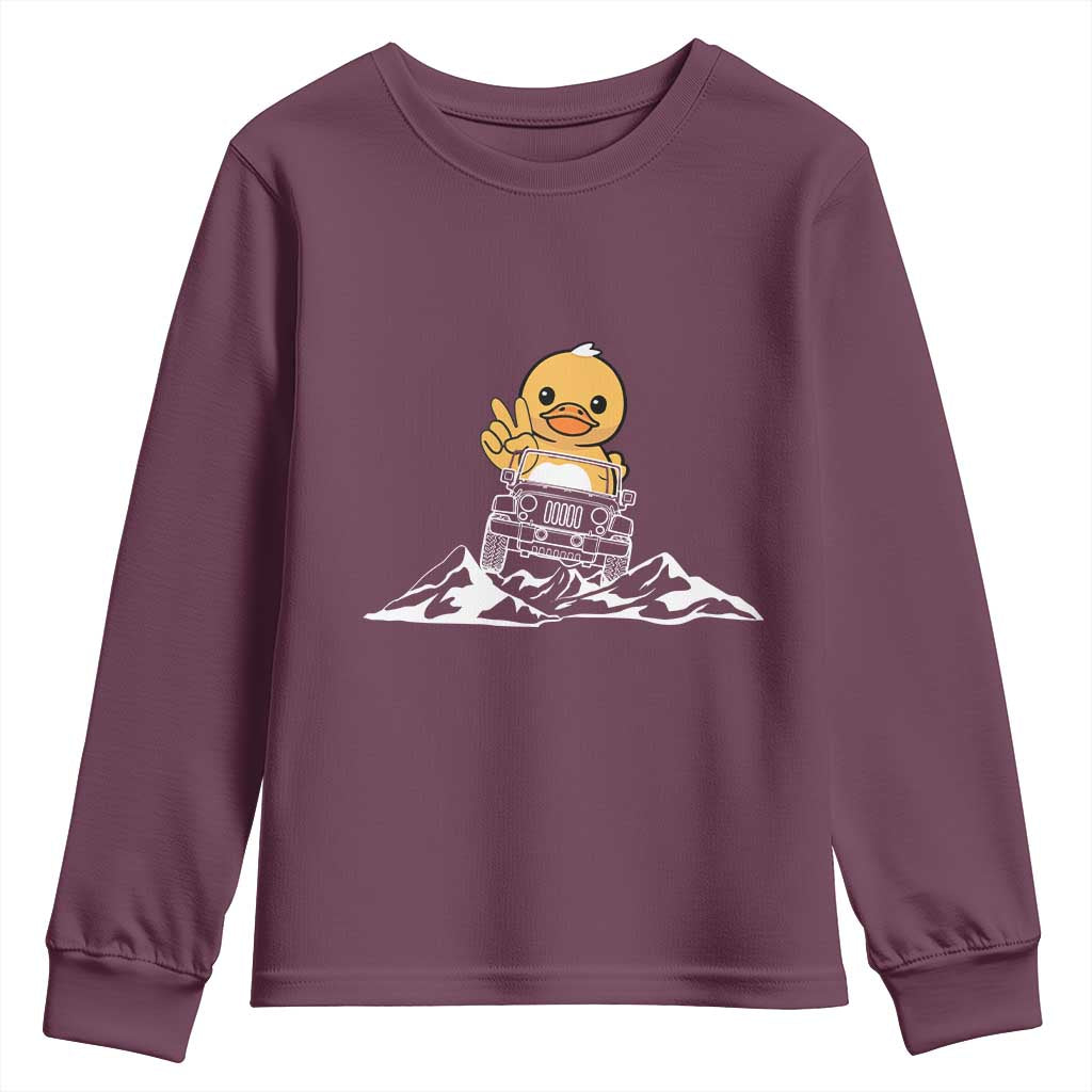 Duck Offroad Car Youth Sweatshirt Funny Off Roading ATV Off Road